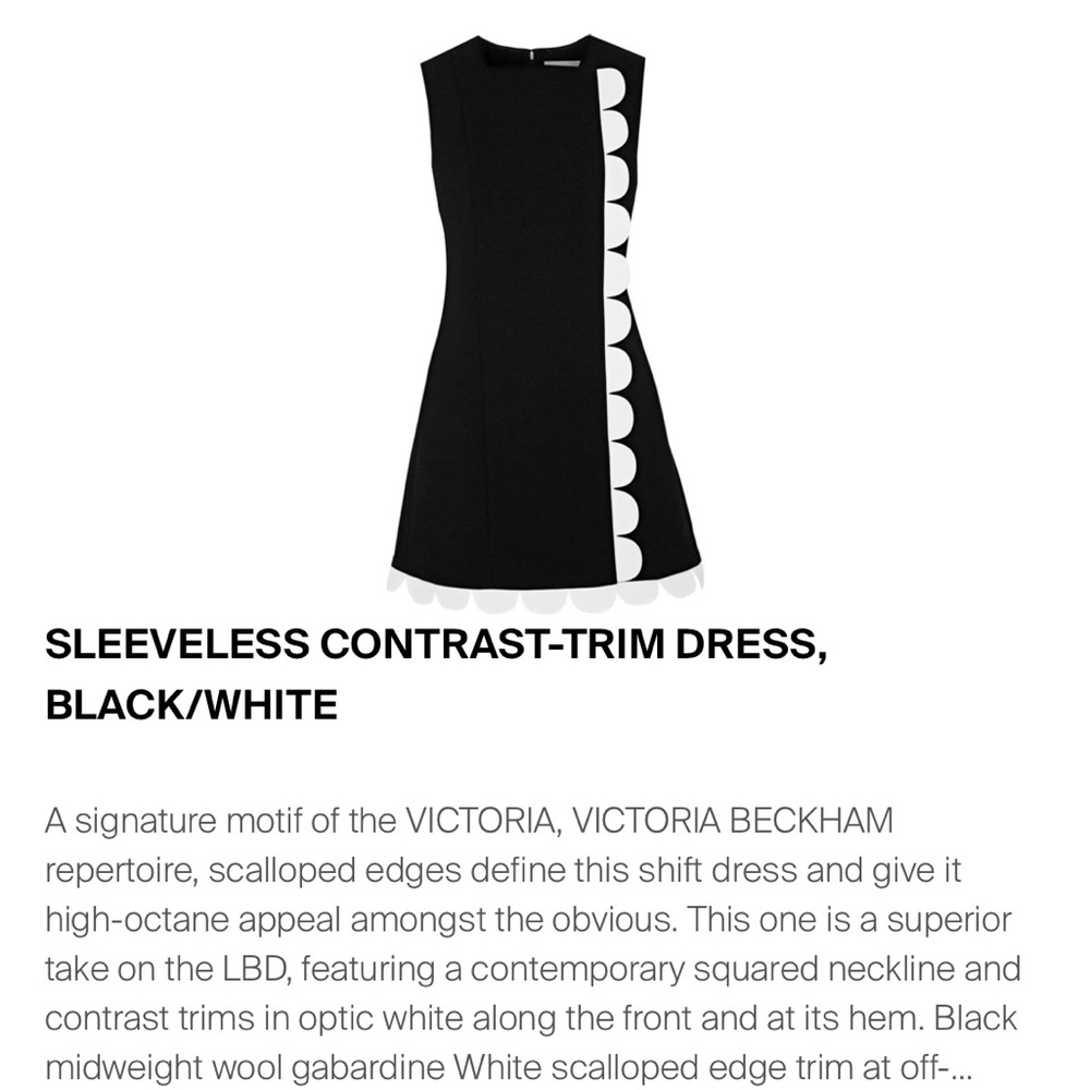 Victoria Victoria Beckham Black White Mini Cocktail Formal Wedding Party Dress 2 - Picture 3 of 16